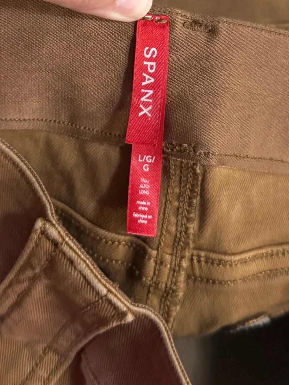 Spanx 20311T Stretch Twill Ankle Cargo Pant Honey Glow